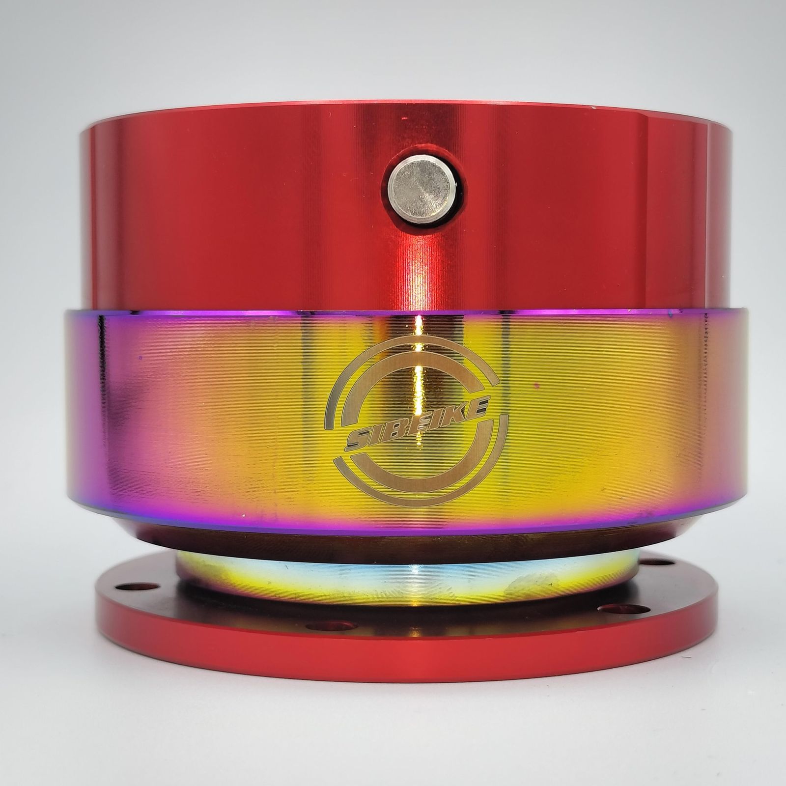 SIBEIKE クイックリリース レンチン音鳴る Ding sound ステアリングボス アルミ コントロールハブ アルマイト レッド ネオクローム レッド ネオクローム