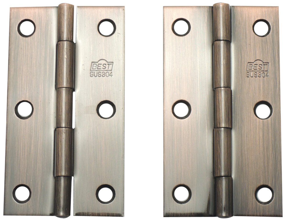 数量 ステンレスブロンズ角蝶番 76 mm 入 YAHATA