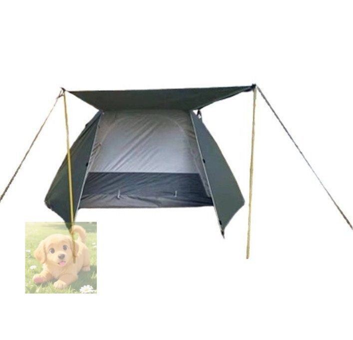 テント 3-4人用 ソロテント 軽量 4シーズン 二重層 防水 登山テント スカート付き 防雨 防風 防寒 キャンプ アウトドア 簡単設営 グリーン OLIVEOS_COM_TR