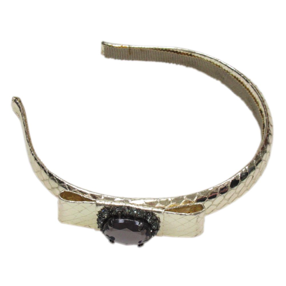 miumiu カチューシャ　リボン　クリスタル MIU MIU - miumiu ミュウミュウ クリスタル ビジュー パール リボン