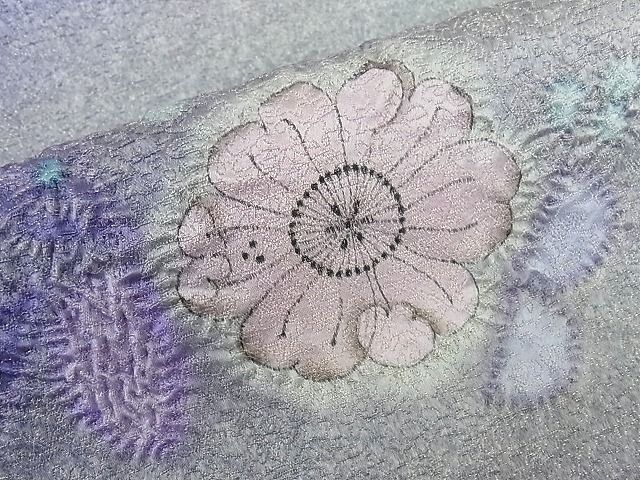 平和屋本店□極上 久保田一竹 幻の辻が花 太鼓柄袋帯 絞り 暈し染め 金