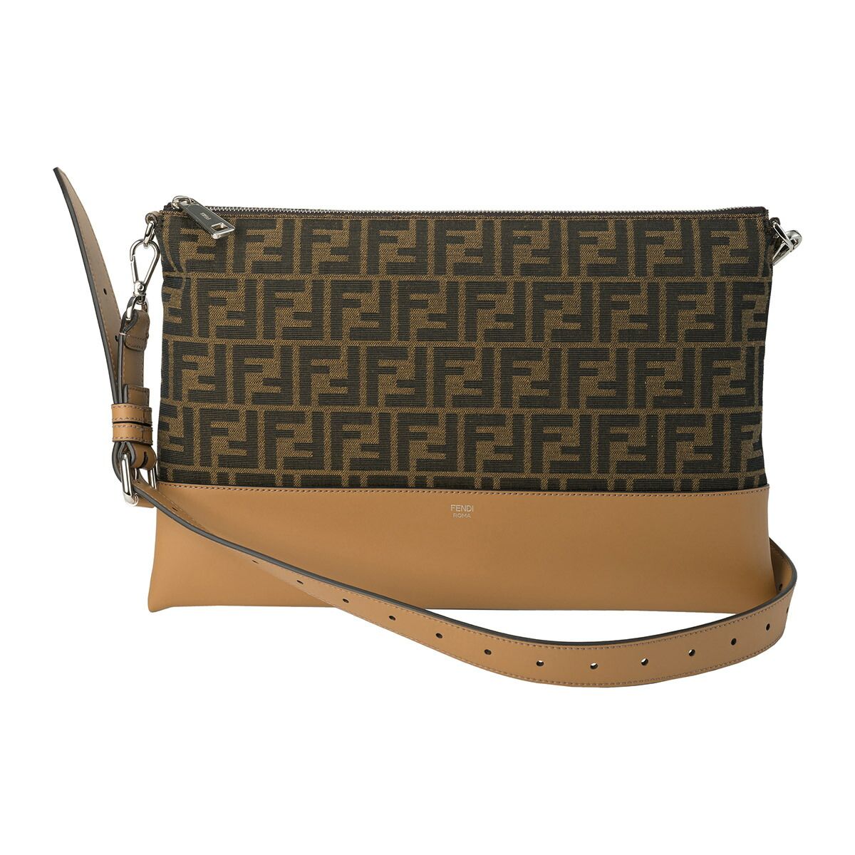新品 フェンディ FENDI ショルダーバッグ FFロゴ タバコ - メルカリ