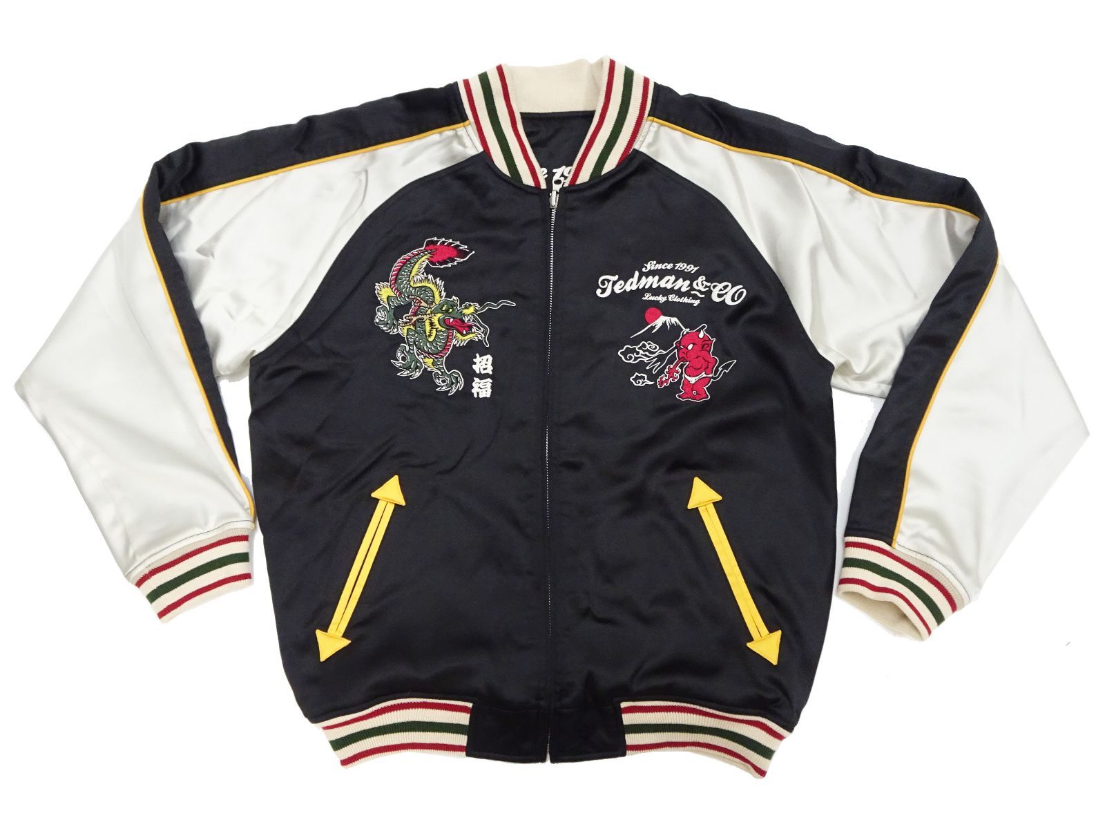 テッドマン スカジャン TEDMAN 龍 富士山 赤鬼 リバーシブル