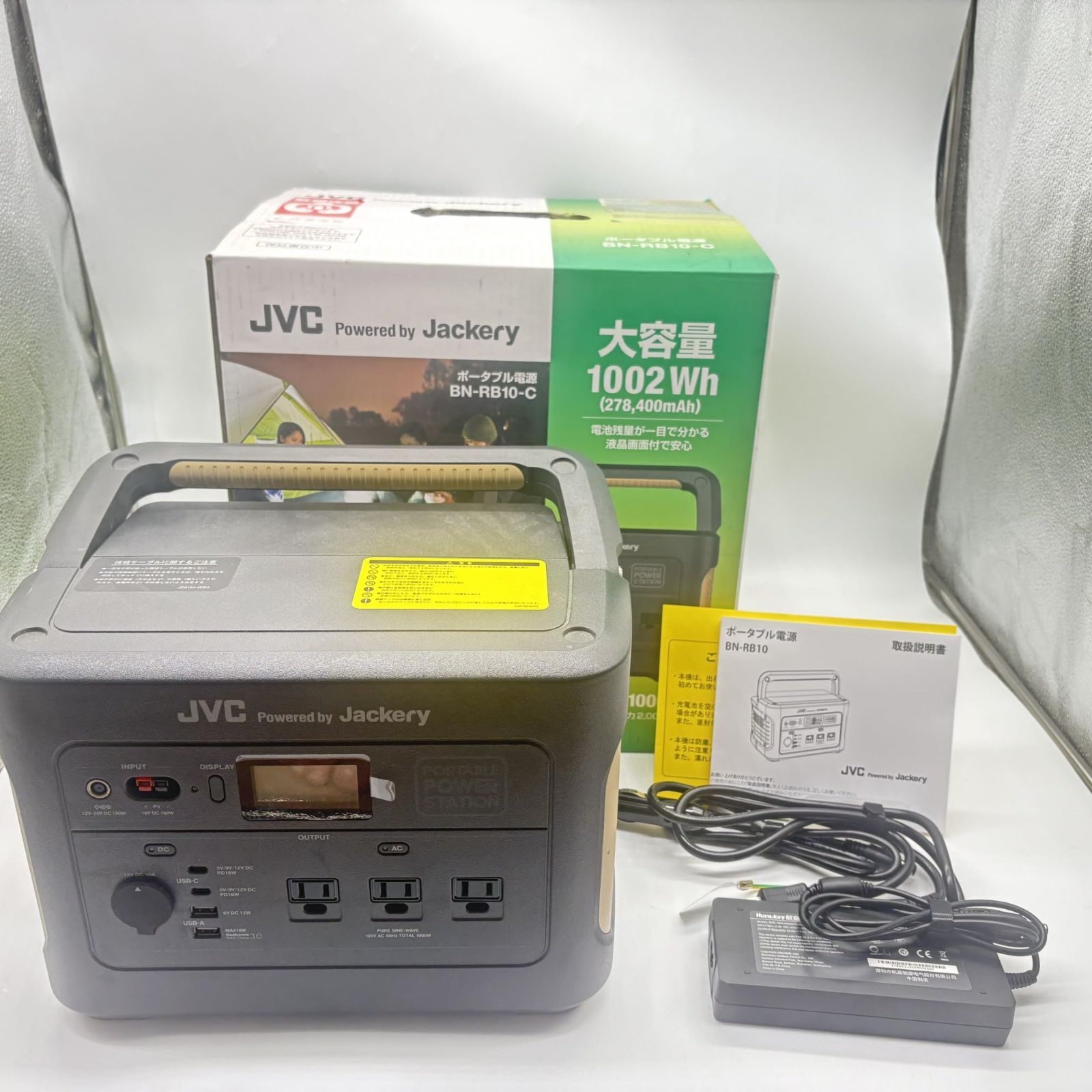 No.3703 JVCケンウッド ポータブル電源 BN-RB10-C 充電池容量 278 400ｍAh|1 002Wh