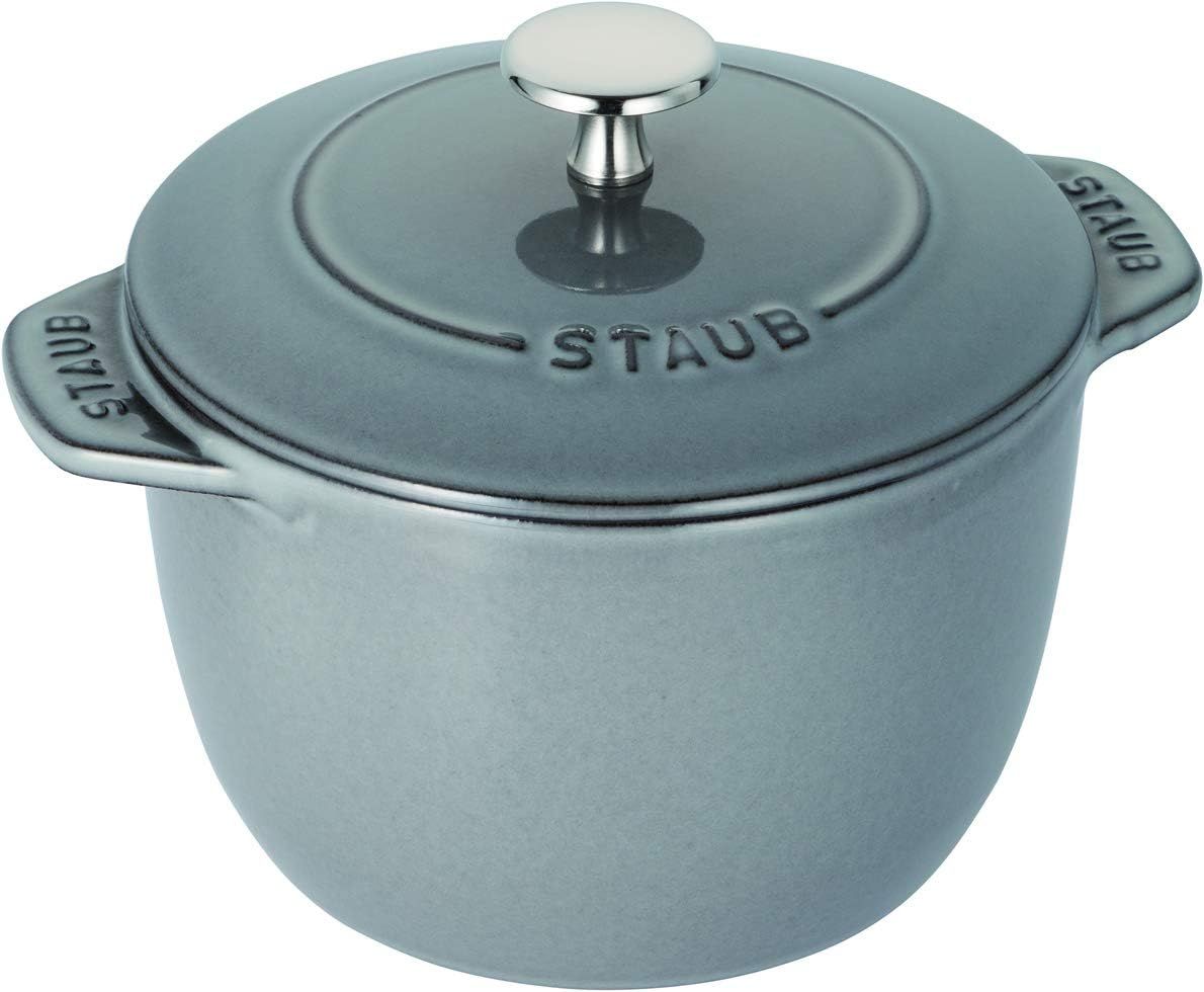 staub ストウブ 「 ラ ココット de GOHAN グレー M 16cm 」 ご飯鍋 炊飯 2合 ペイント 鋳物 ホーロー鍋 IH対応 炊飯器  La Cocotte de GOHAN 40509-703