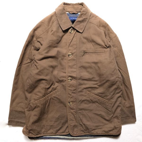 90 s 00 s Jクルー ウールライニング付き ダック ハンティングジャケット M 茶 コットンキャンバス 90年代 オールド 旧タグ J.CREW アメリカ古着 ビンテージ ヴィンテージ