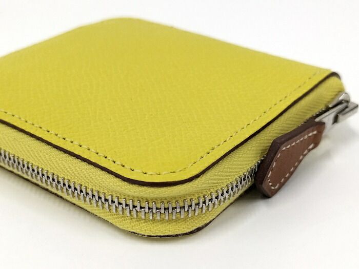 HERMES シルクインコンパクト イエロー HERMES エルメス 二つ折り財布