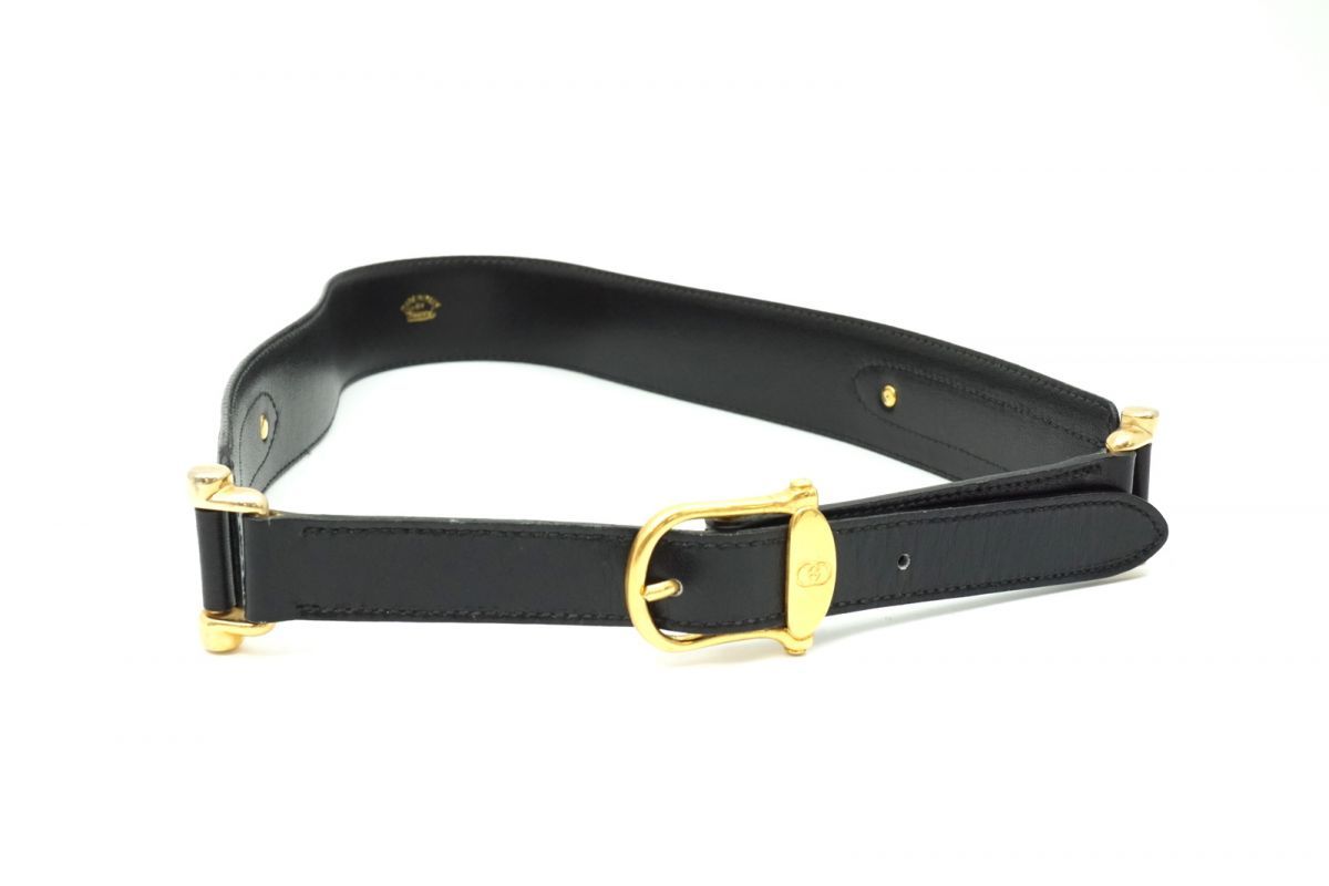 GUCCI グッチ ヴィンテージ ゴールド金具 インターロッキング ベルト 75 GUCCI グッチ ベルト インターロッキング ゴールド金具 レザー