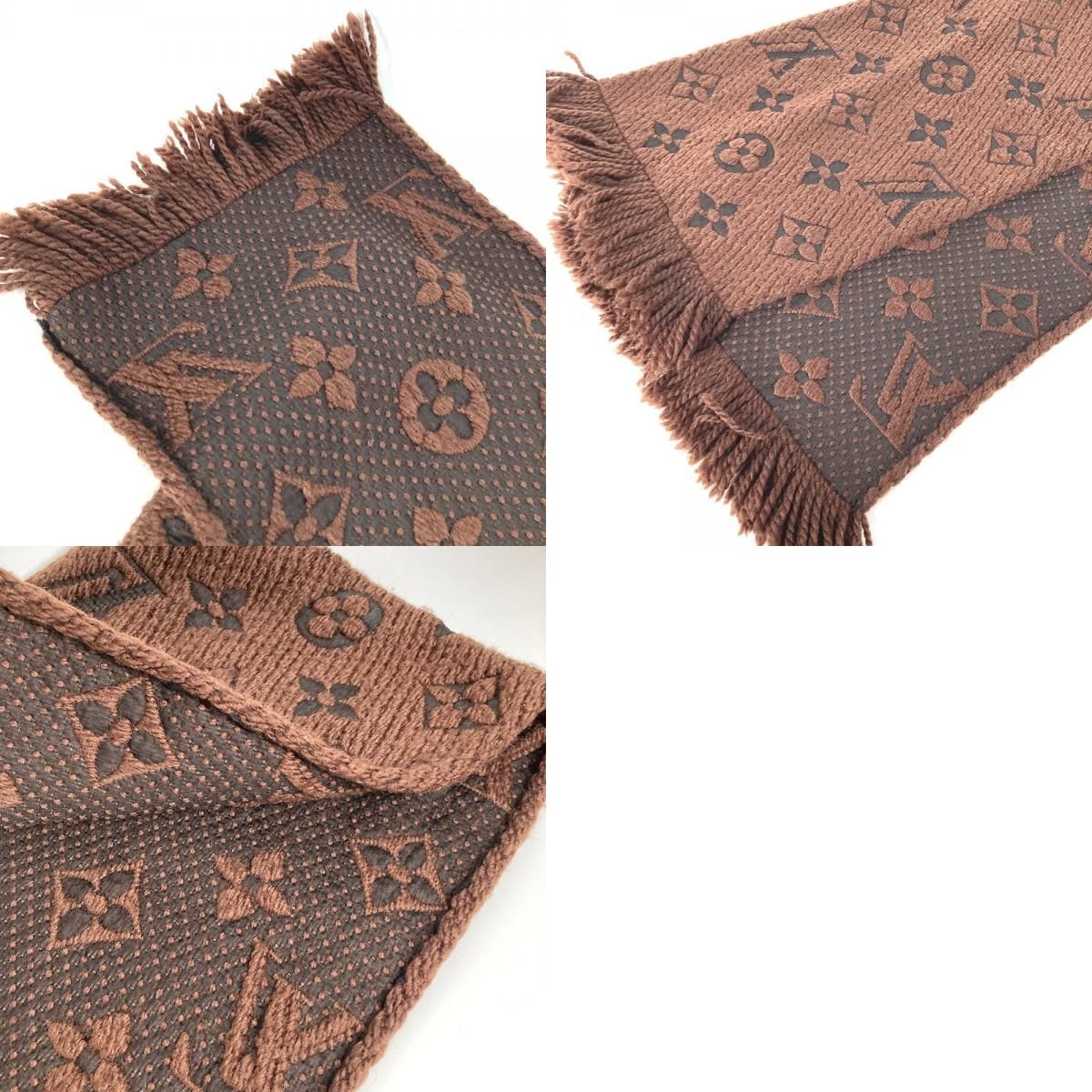 ルイヴィトン　モノグラムエシャルプロゴマニアマフラー ウールブラウンM72241 LOUIS VUITTON ルイ ヴィトン モノグラム エシャルプ ロゴマニア