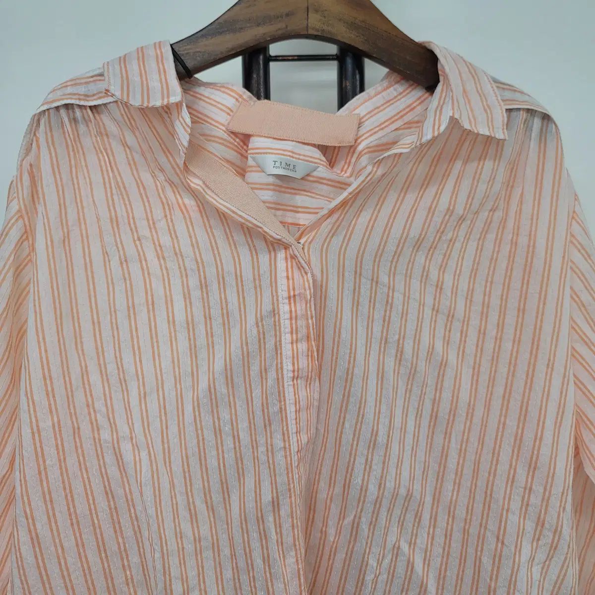  TIME タイム ストライプ シャツ F 長袖 シャツ ブラウス