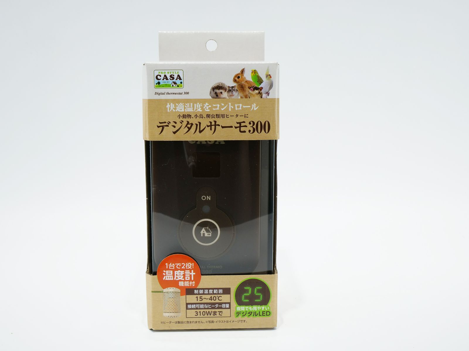 マルカン CASA ヒートセラミック 100W デジタルサーモ300 - 小動物用品