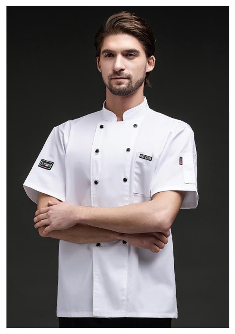 コックシャツ 半袖 長袖 コックコート シェフ服 通気性 メッシュ 男女兼用 メンズ レデース コック服 シェフコート 無地 黒 白 厨房服 調理服 飲食店 ユニフォーム レストラン 厨房 制服 サー pop1705 NEXPOTALLINN_EU