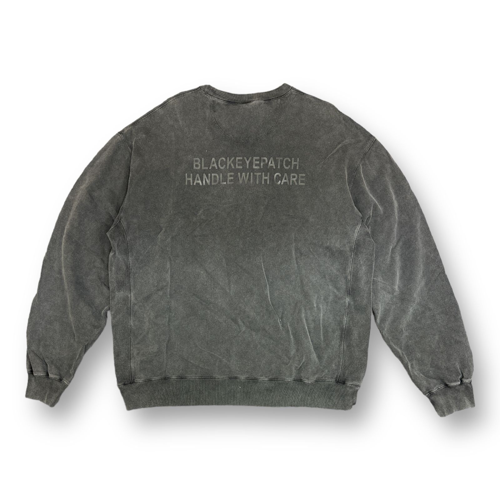 Black Eye Patch HWC PIGMENT DYED CREWSWEAT 取扱注意 ボックスロゴ 顔料染め ピグメントダイ クルーネック  スウェット トレーナー ブラックアイパッチ ブラック系 XL 61974A