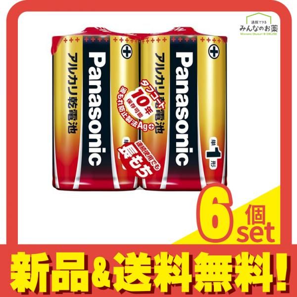 パナソニック アルカリ乾電池 単1形 LR20XJ/2SE 2本セット 6個セット まとめ売り