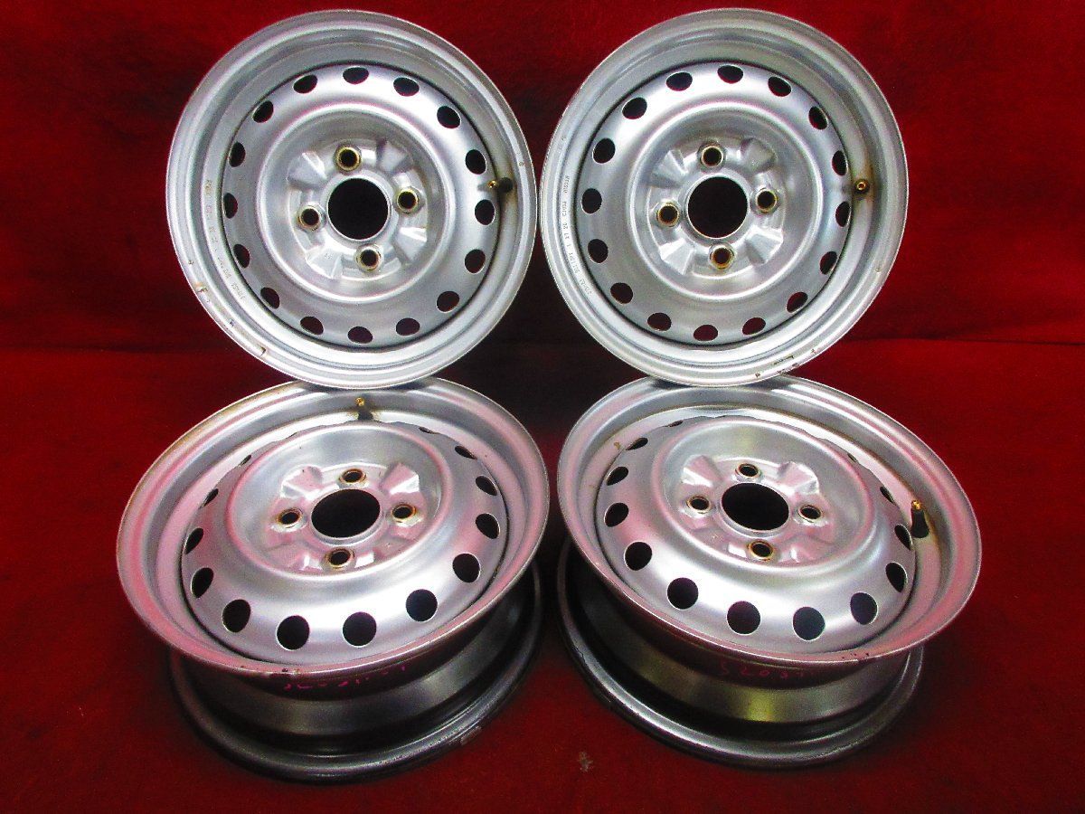 スチール ホイール 4本 日産 ADバン NV150 Y12 純正 13×5J 4穴100 40 ハブ径 60 AD エキスパート ADワゴン NV150 AD◆52034H