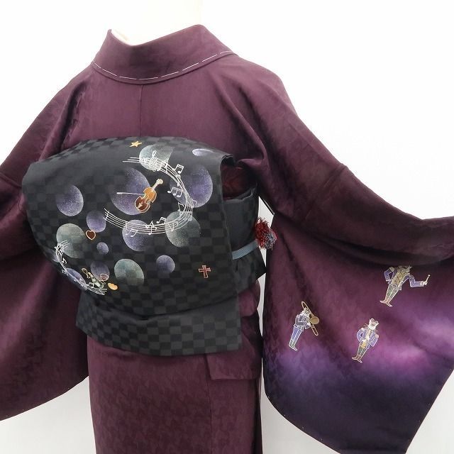 金彩友禅 猫の音楽隊