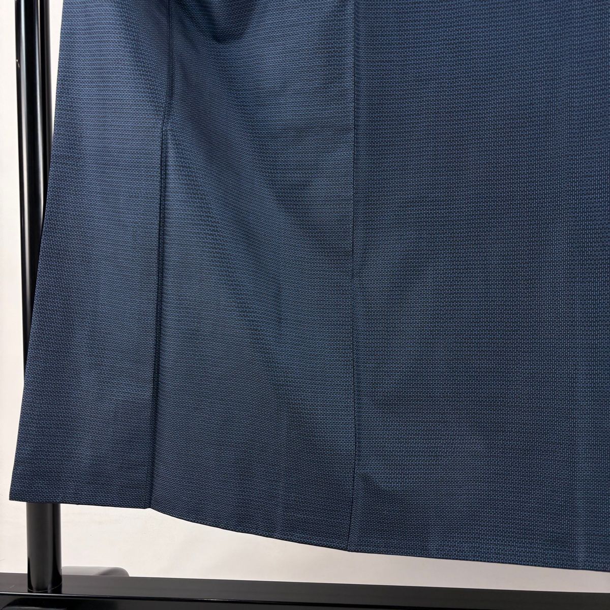 男着物 身丈152 cm 裄丈73 L 袷 アンサンブル 紬 亀甲絣 紺色 正絹