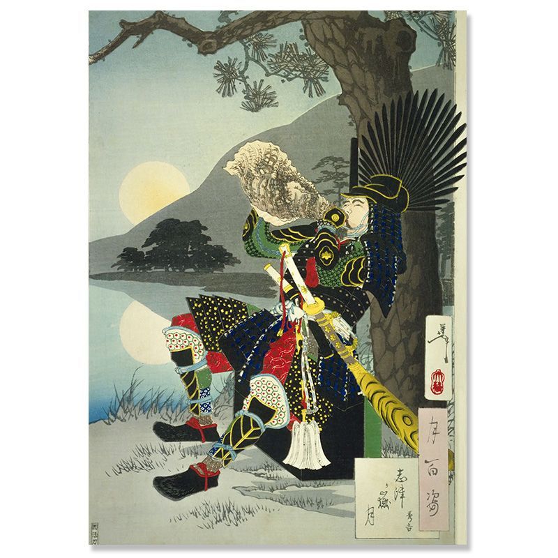 A2サイズ 月岡芳年 ポスター 月百姿 しつか嶽月 豊臣秀吉 浮世絵 錦絵