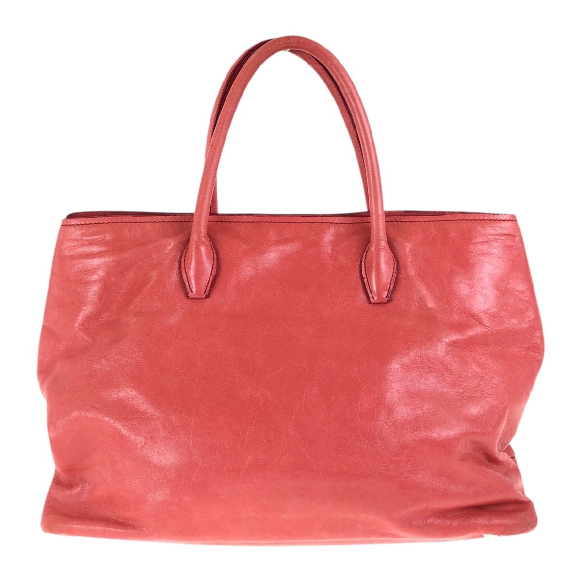 l75【極美品】保存袋付き　ミュウミュウ　レザー　ロゴ金具　ハンドバッグ　トート MIU MIU】ミュウミュウ ロゴ レザー トートバッグ (MiuMiu