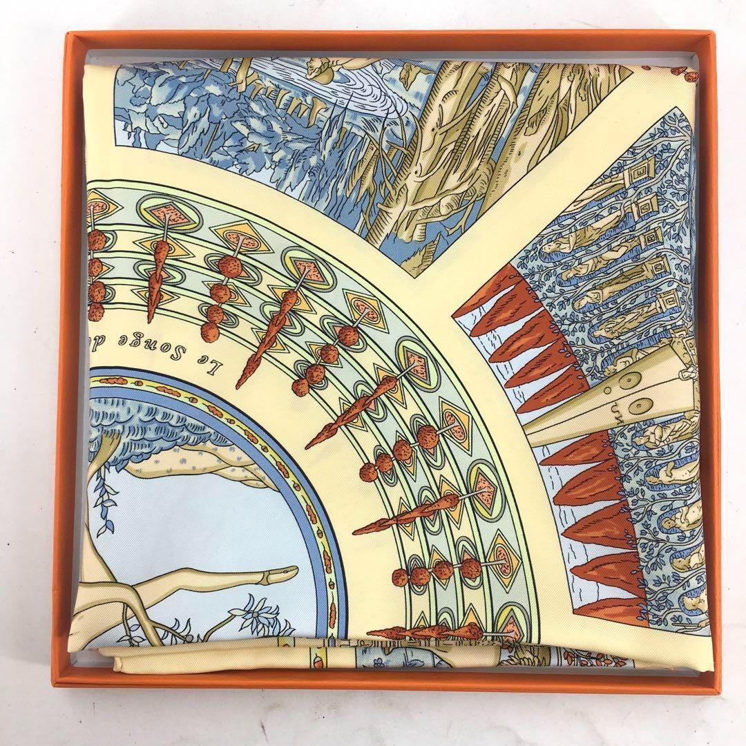 エルメス カレ90 スカーフ シルク ポリフィルの夢想 ストール FP74