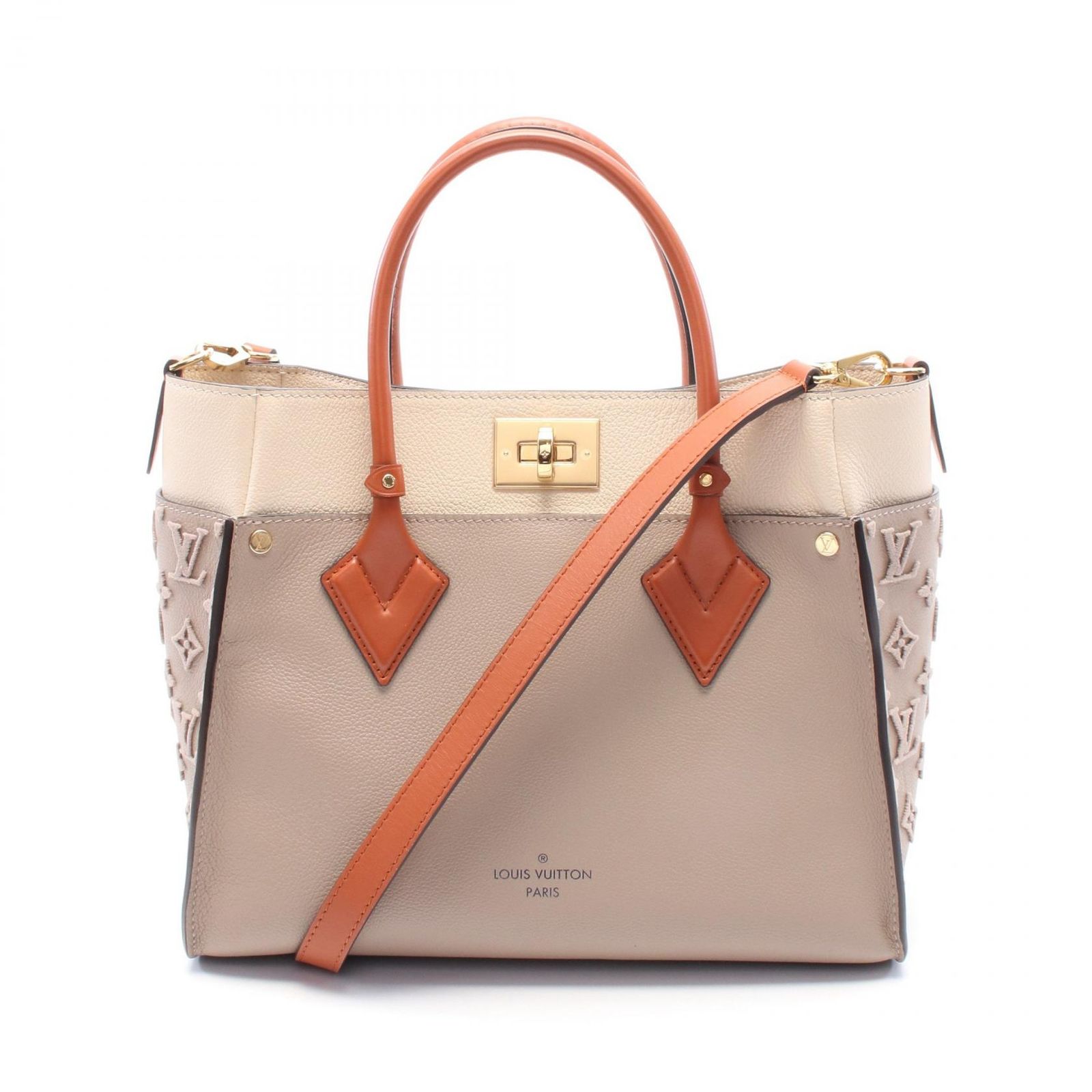 ルイ ヴィトン LOUIS VUITTON ハンドバッグ オンマイサイド M53825 ガレ レザー オンマイサイドMM レディース Used A