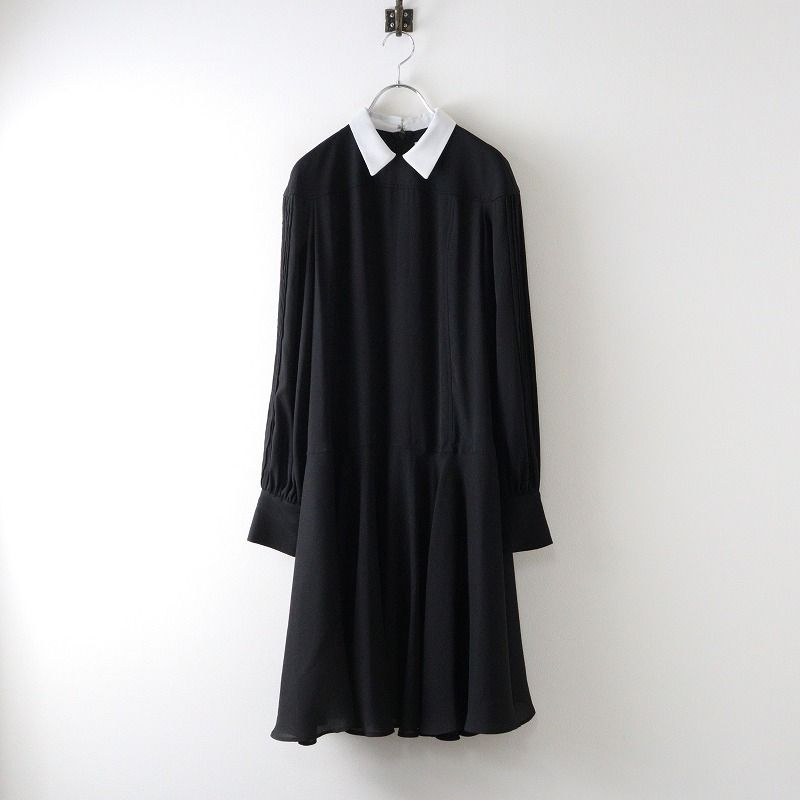 ハナエモリ セルフォード HANAE MORI×CELFORD コラボ Ａラインワンピース 38 ブラック┃黒 フォーマル ドレス 2400014618754