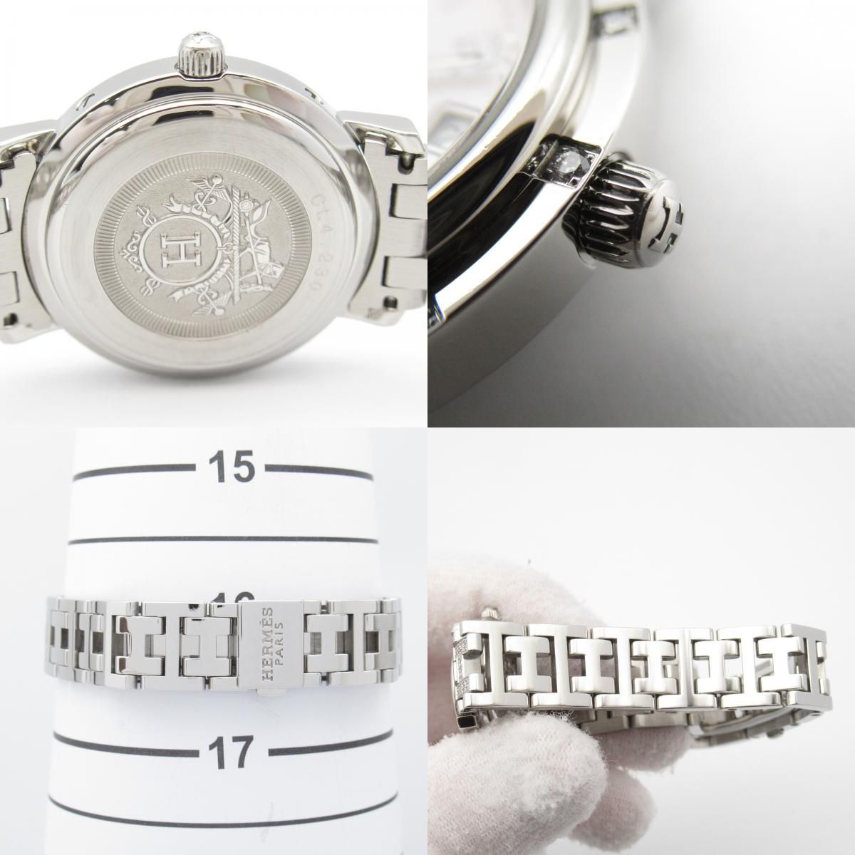 エルメス クリッパーナクレ 12Pダイヤ 腕時計(HERMES エルメス エルメス クリッパーナクレ 12Pダイヤ 腕時計(HERMES エルメス