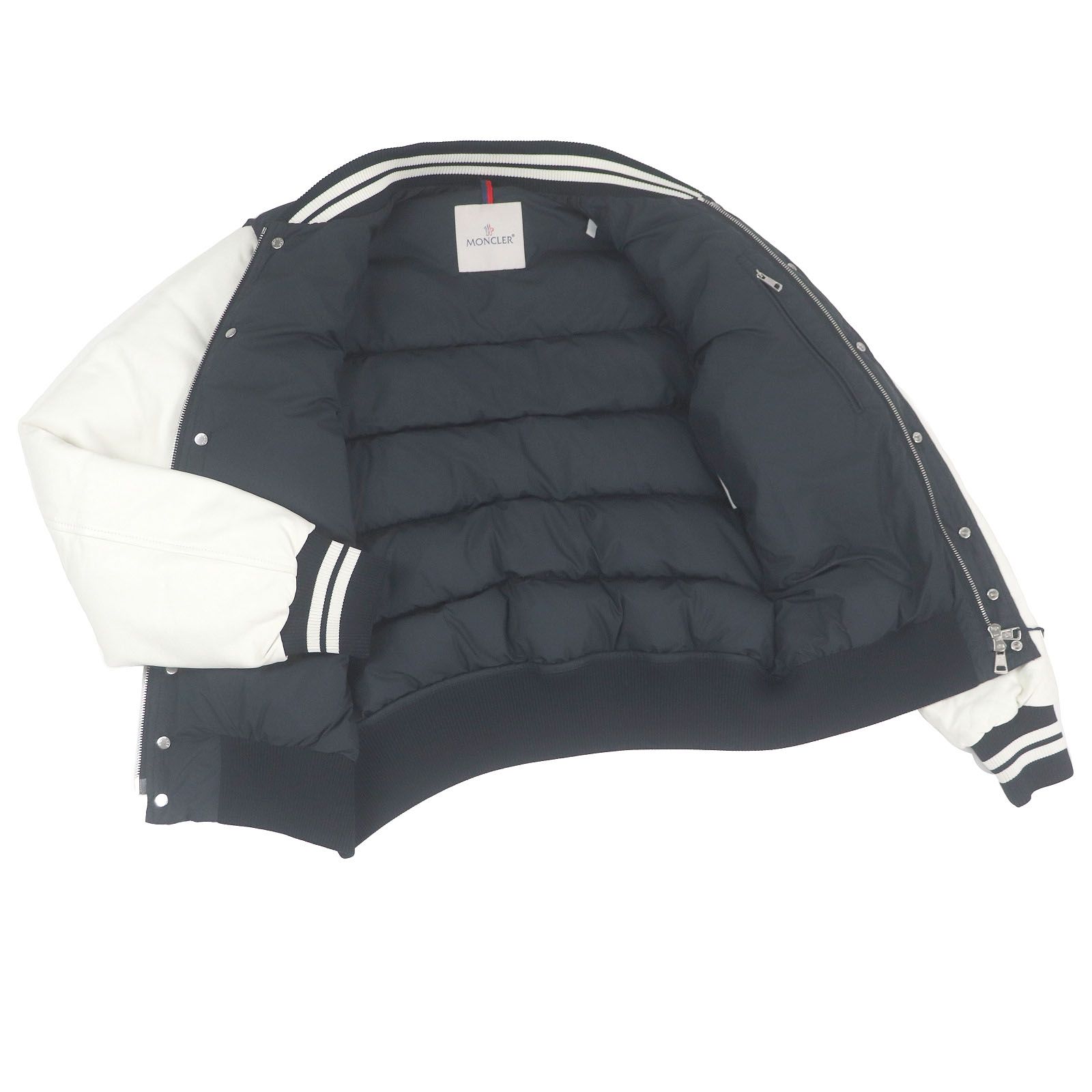 良品□MONCLER モンクレール VENTOUX 22-23AW 袖ラムレザー ロゴ