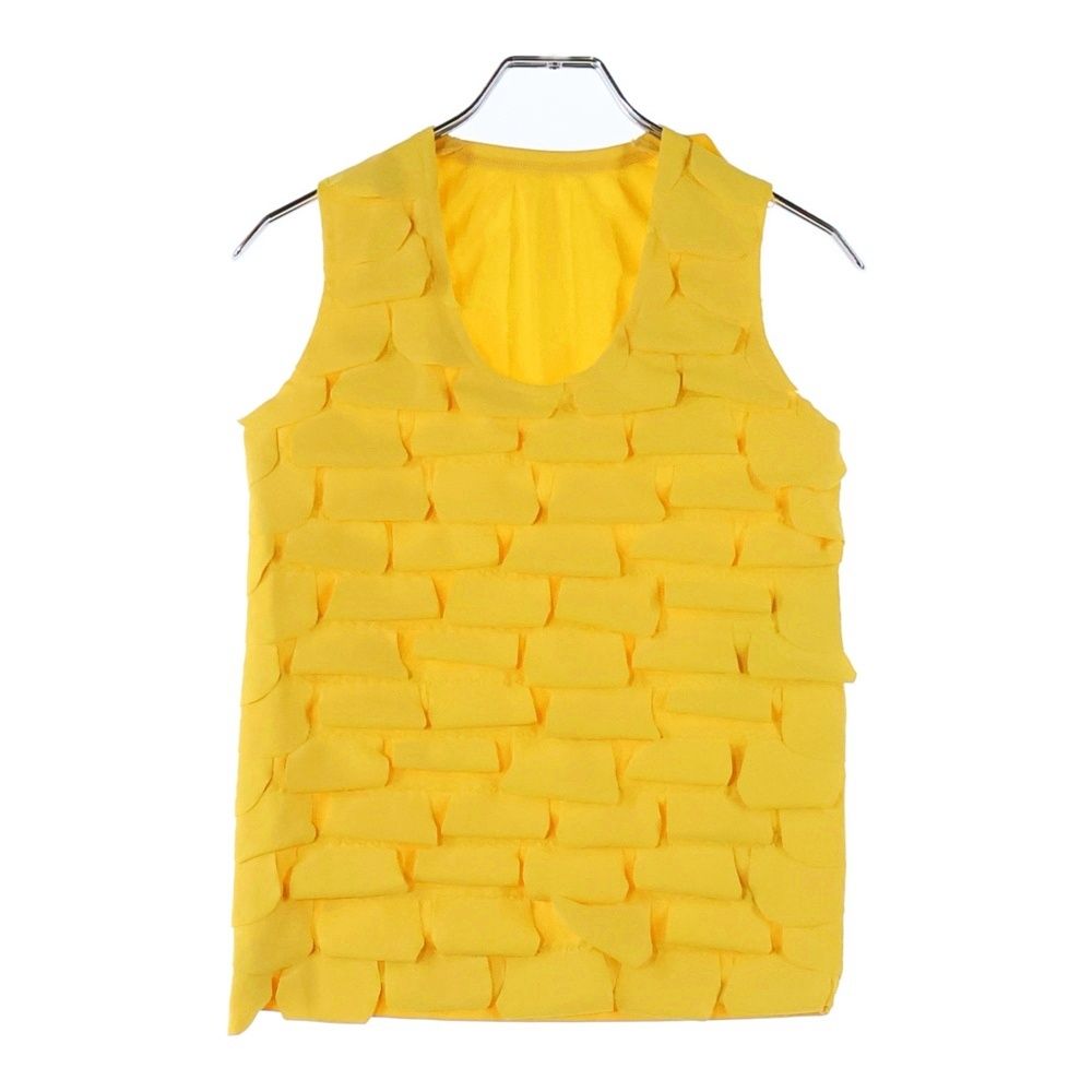 COMME des GARCONS コムデギャルソン 08SS ノースリーブ デザイン ストレッチ カットソー イエロー レディース GA-B021 AD2007