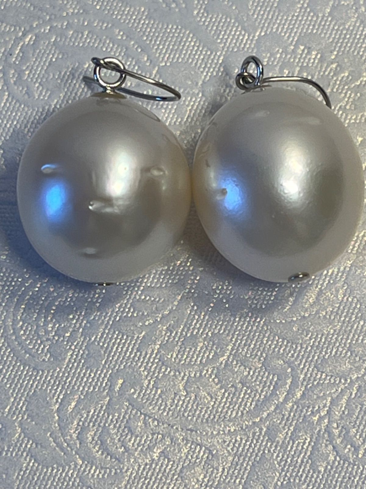 プラチナ✨パール大粒14.6mm〜ピアス✨鑑別書付き - メルカリ