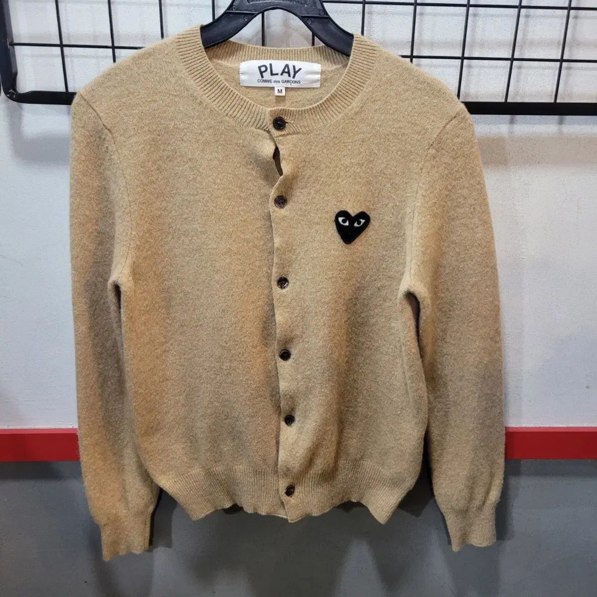 正規品 COMME des GARCONS コム デ ギャルソン ブラック ハート カシミア レディース カーディガン