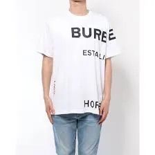 BURBERRY LONDONバーバリーロンドンホースフェリープリントオーバーサイズTシャツ(M)