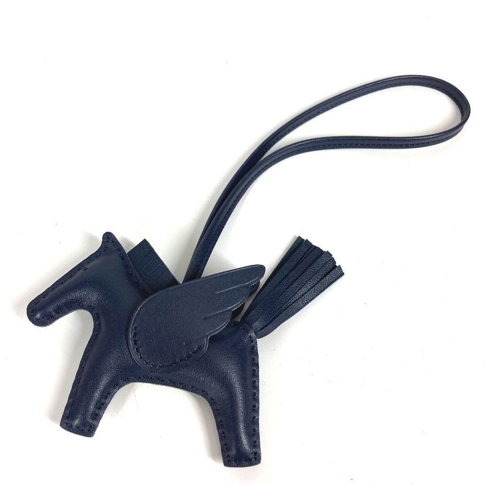 HERMES エルメス チャーム ペガサスPM ペガサス PM アニョーミロ ネイビー