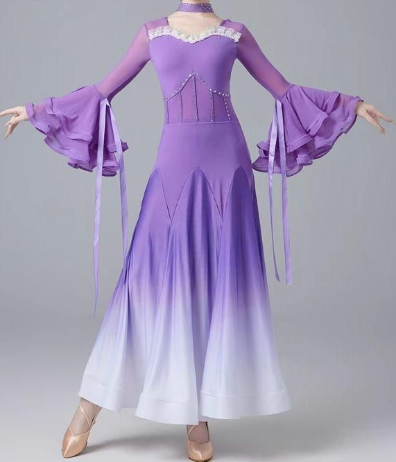 社交ダンス ドレス★シーズ ラテンドレス★ブラック&パープル★サイズM★新品 社交ダンス ドレス☆シーズ ラテンドレス☆ブラック&パープル☆サイズM