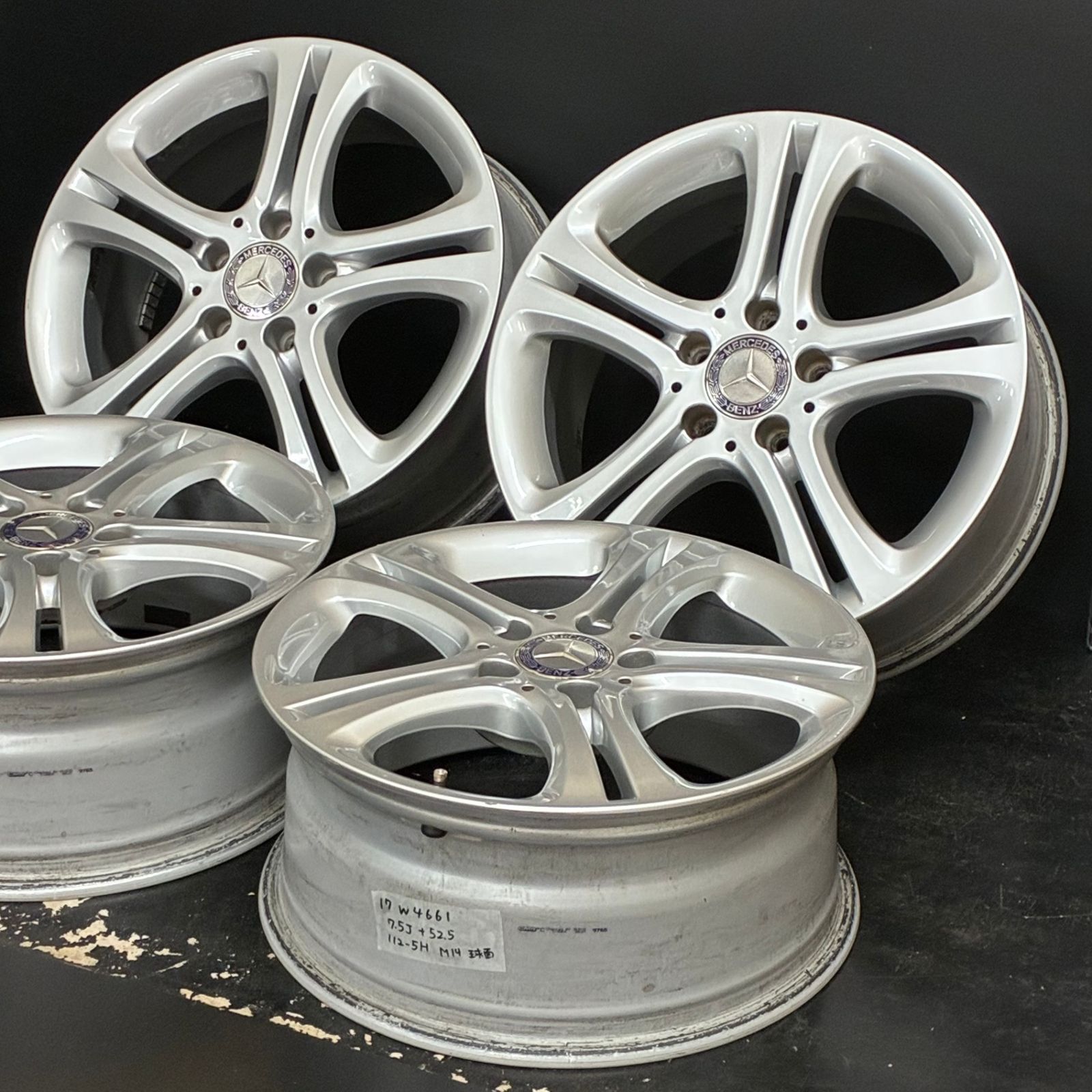 ベンツ純正アルミホイール 4本セット 17インチ Bクラス 7.0j×17 ET49