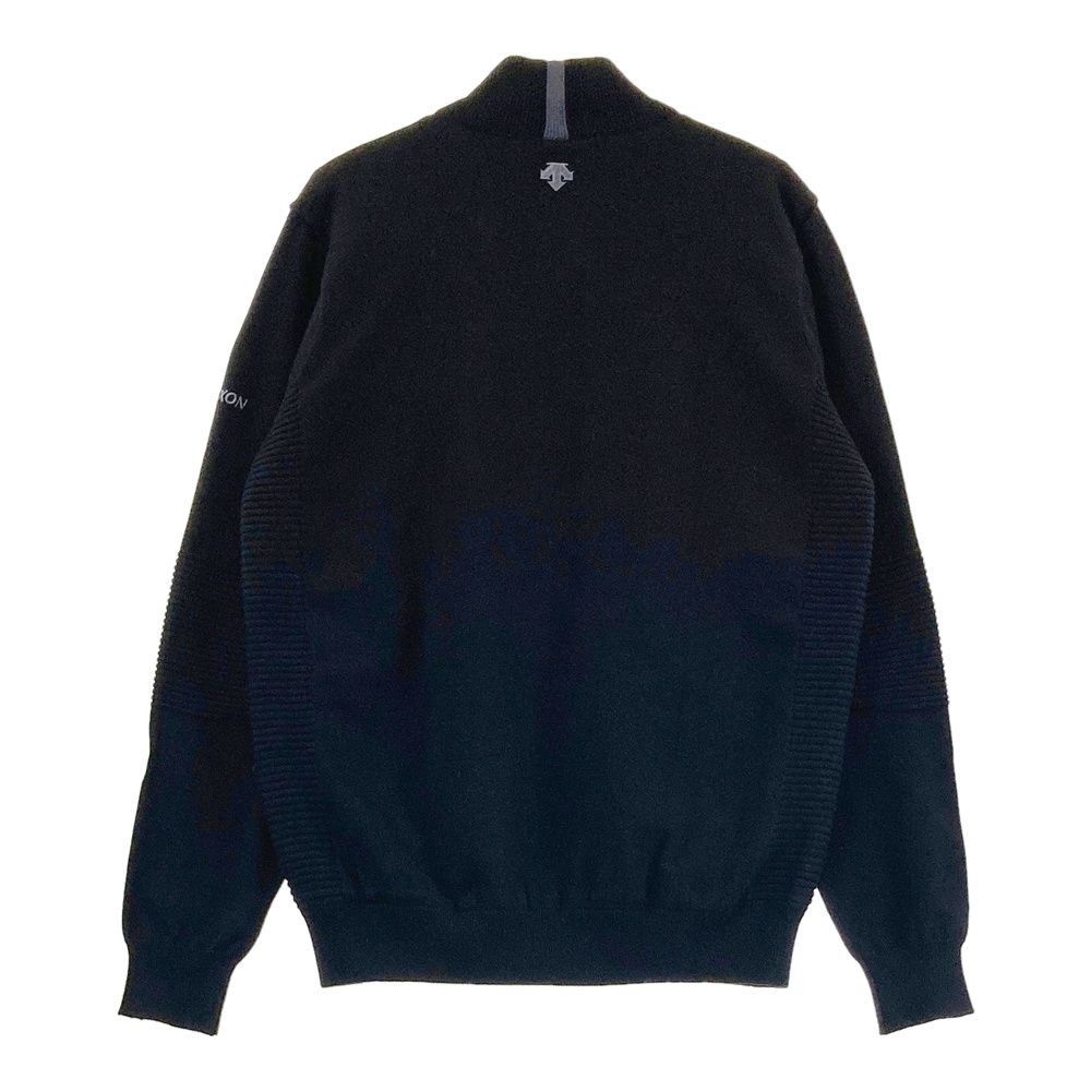 サイズ：L SRIXON スリクソン by DESCENTE ニット ジップジャケット 総柄 ブラック系 [240101486159] ゴルフウェア メンズ ストスト SRIXON スリクソン by DESCENTE ニット ジップジャケット 総柄
