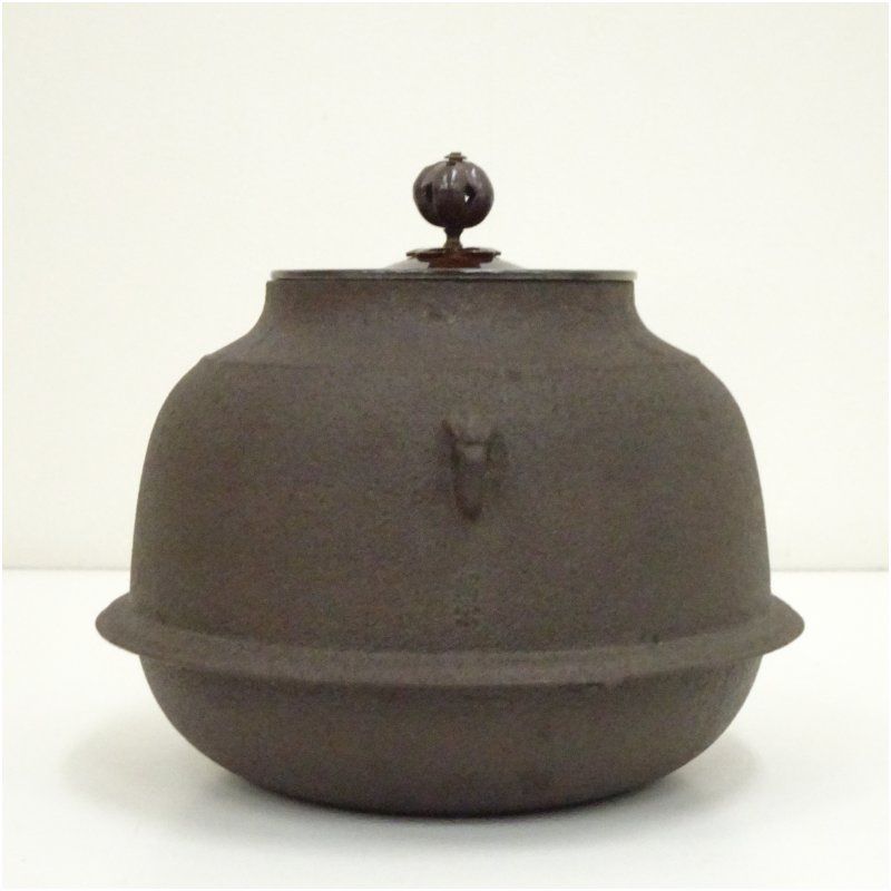 釜師 金森紹栄造 唐銅風炉 真形釜添（釜鐶付）（保護箱） 茶道