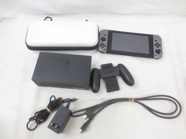 中古品 ゲーム Nintendo switch ニンテンドースイッチ 本体 HAC-001 (-01) 動作品 ジョイコン グレー 充電ケーブル 周辺機器付  - メルカリ