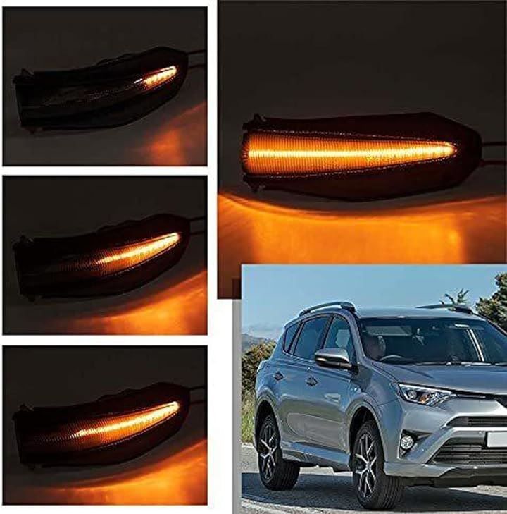 hotimp 互換品® 互換品 トヨタ ハリアー 60系 80系 ノア ヴォクシー エクスファイア LED ドアミラー シーケンシャルウインカー スモークレンズ仕様(スモーク)