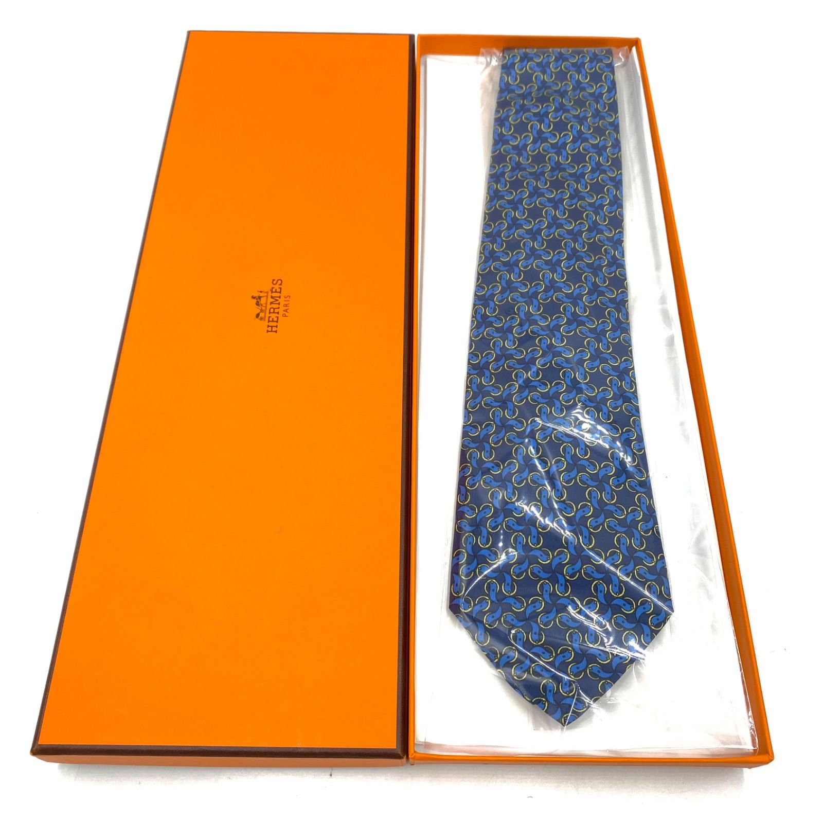HERMES エルメス ネクタイ ビジネス 紳士 スーツ メンズ 総柄