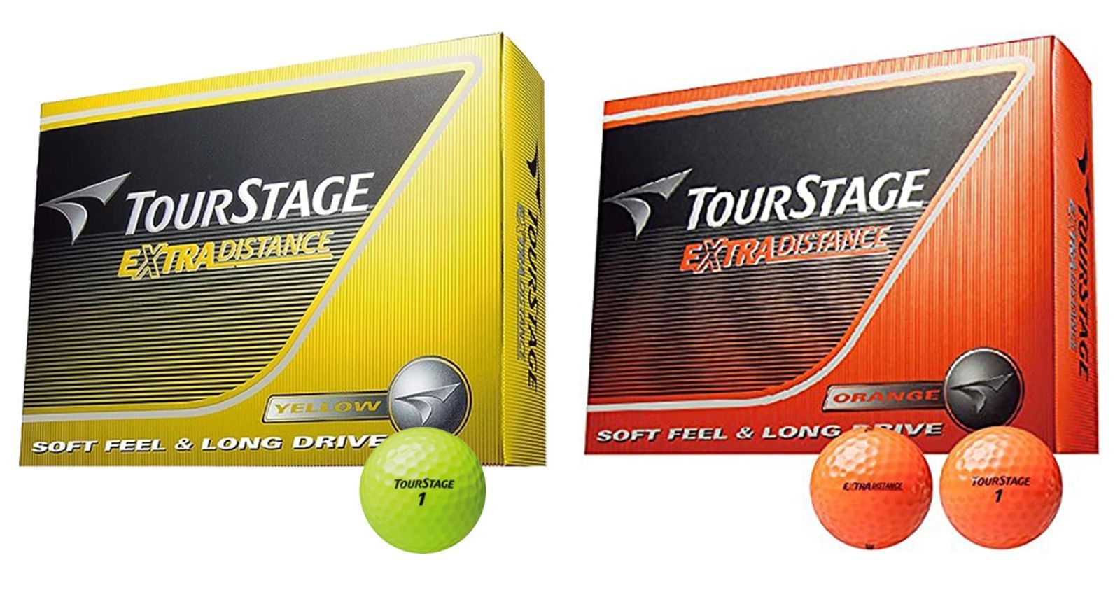 BRIDGESTONE ブリヂストン ゴルフボール ツアーステージ エクストラディスタンス イエロー オレンジ 2色 2ダースセット(24球入)