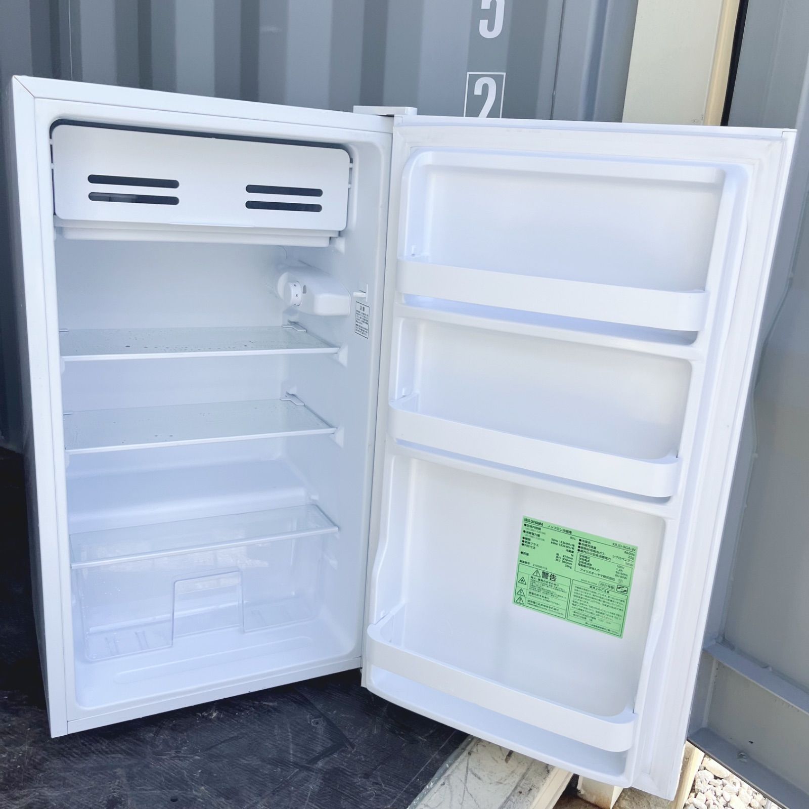 104取付無料！アイリスオーヤマ おしゃれホワイトインテリアワンドア冷蔵庫！ 104取付無料！アイリスオーヤマ おしゃれホワイトインテリア