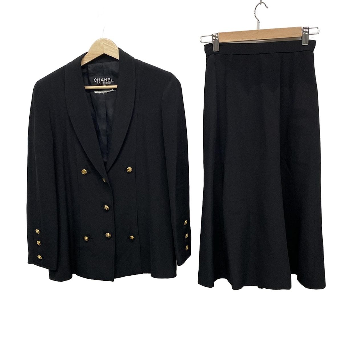 CHANEL シャネル スカートスーツ レディース - 黒 ダブル