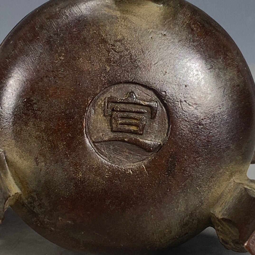 九龍宝石三足鼎 三足香炉 銅製 装飾品 工芸品 美術品 置物 九龍宝石三