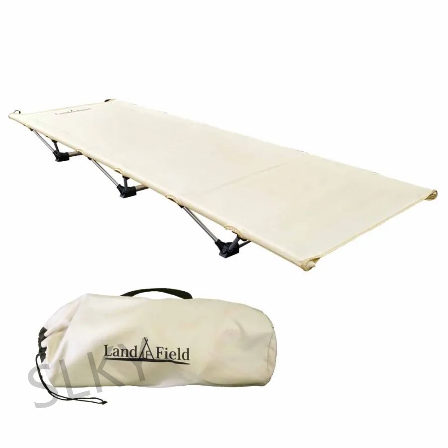 LandField アウトドア ローコット LF-LC010-BE 軽量 190×62cm 持ち運び アウトドアコット アウトドアベッド アウトドア キャンプ 折りたたみ ベッド コット 折り畳みベッド 簡易ベッド ポータブル アウトドア寝具 防災 災害