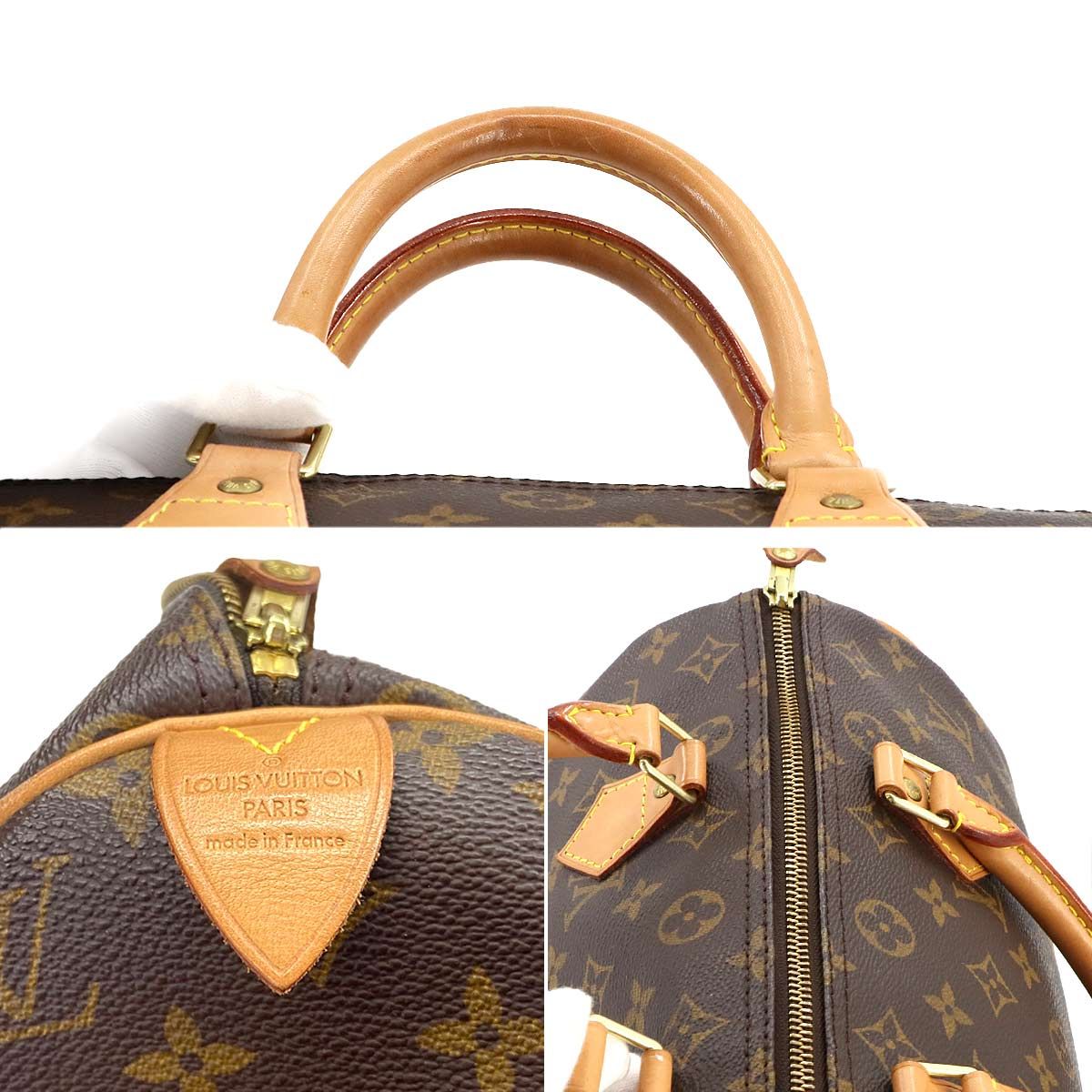 ルイ ヴィトン LOUIS VUITTON モノグラム スピーディ 30 ハンド バッグ ブラウン M41526 ゴールド 金具 90243321 -  メルカリ