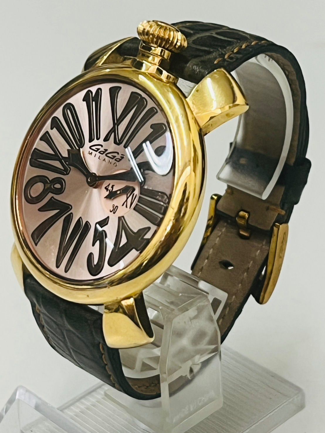 ガガミラノ GaGa MILANO 【マヌアーレ スリム 46MM】 5080.3 ブレス 