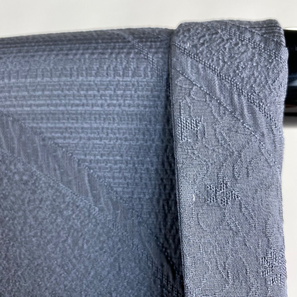 道中着 身丈96cm 裄丈69.5cm L 和装コート 地紋 灰色 正絹 美品 逸品  