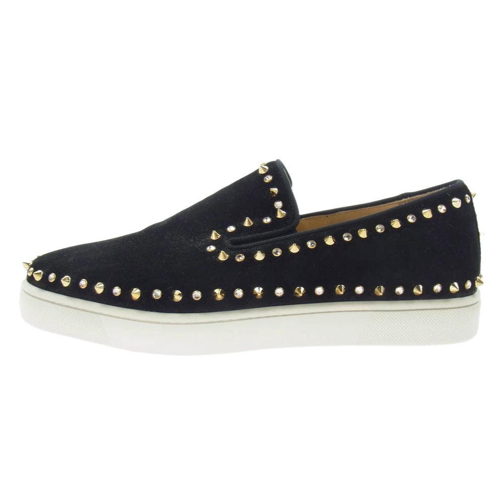 Christian Louboutin クリスチャンルブタン PIK BOAT FLAT スパイクスタッズ スリッポン スニーカー ブラック系 41