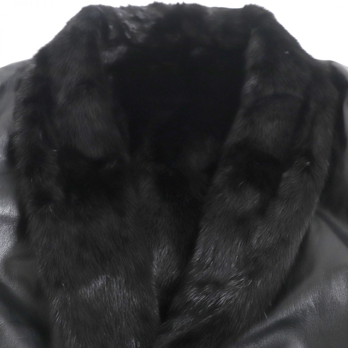 美品】本革 ミンクファー リバーシブルジャケット レザー 清々しく